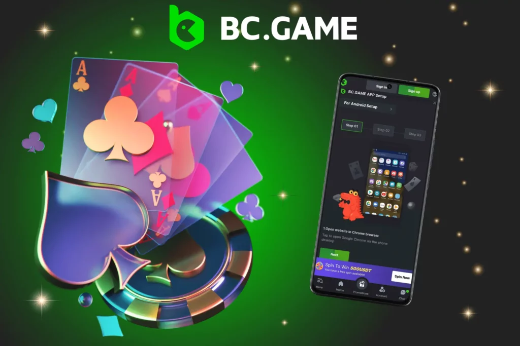 BC.Game mobile application for android.